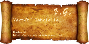 Varró Gabriella névjegykártya